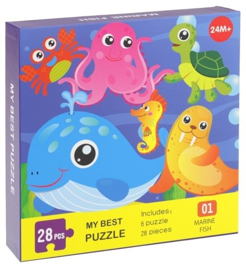 Układanka puzzle drewniane 504363 mix