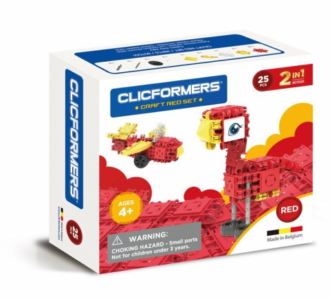 PROMO Klocki CLICFORMERS Craft set czerwony 25el. 807001