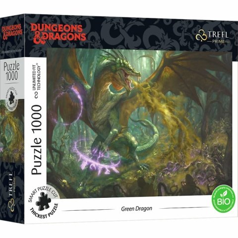 Puzzle 1000el Dungeons & Dragons UFT The Green Dragon. Zielony smok 10758 Trefl