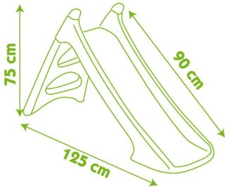 Zjeżdżalnia XS zielona 90cm SMOBY