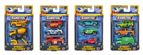 Auto wyścigowe Street Machines 3-pack TEAMSTERZ 1417540 p12 mix cena za 1 op