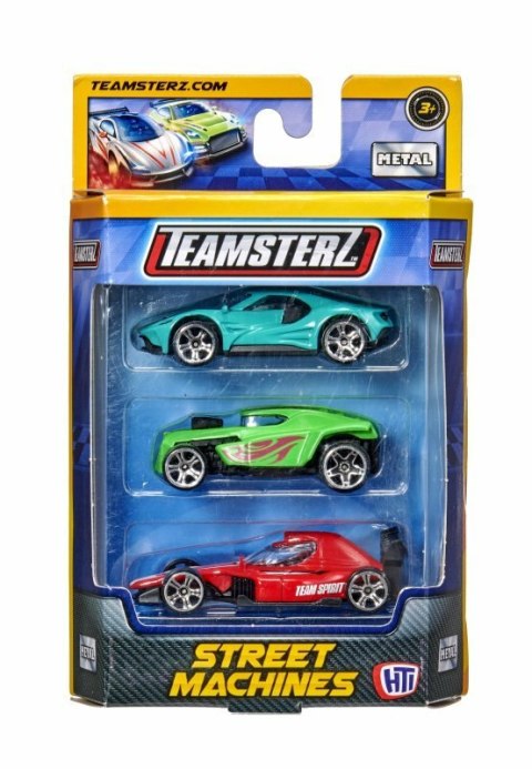 Auto wyścigowe Street Machines 3-pack TEAMSTERZ 1417540 p12 mix cena za 1 op