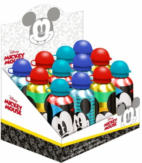 Bidon aluminiowy 500ml mix Myszka Miki Mickey Mouse MI50002DT Kids Euroswan cena za 1 szt p12 butelka na wodę