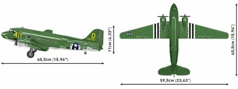 COBI 5743 Historical Collection WWII Samolot transportowy Douglas C-47 Skytrain (Dakota) 896 klocków