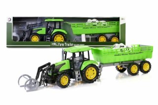 Traktor z przyczepą 79cm zielony 159657