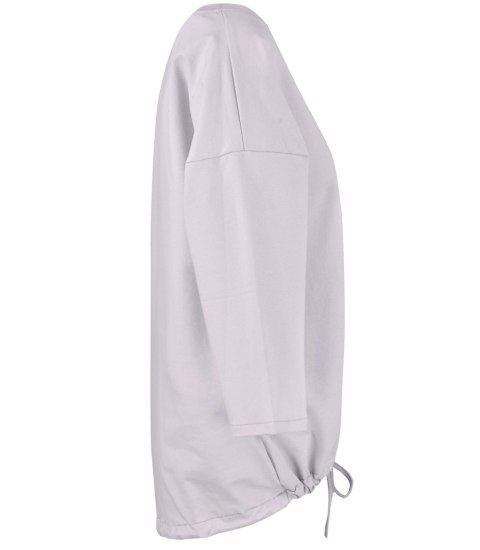 Cienka bawełniana bluza bluzka z wiązaniem na dole MOLANA (Fioletowy) Cienka bawełniana bluza bluzka z wiązaniem na dole MOLANA (Fioletowy)