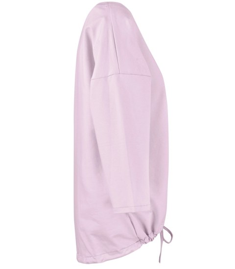Cienka bawełniana bluza bluzka z wiązaniem na dole MOLANA (Różowy) Cienka bawełniana bluza bluzka z wiązaniem na dole MOLANA (Różowy)