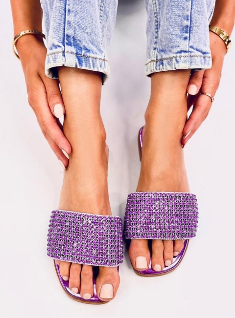 Klapki z cyrkoniami YANNI PURPLE Klapki z cyrkoniami YANNI PURPLE