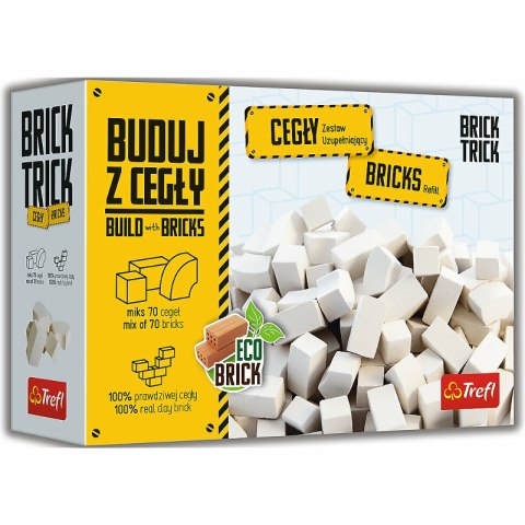 Eko Klocki Brick Trick cegły zamkowe białe 70 szt. zestaw uzupełniający 61557 Trefl