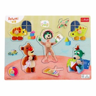 Puzzle medium Bobaski i Miś Zabawka drewniana 61629 Trefl