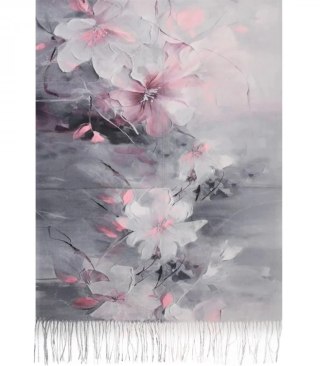 Stylowy szal szalik chusta wzór w kwiaty Elegancki 180x70 cm (Wielokolorowy)