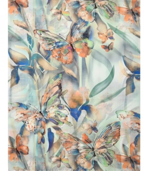 Stylowy szal szalik chusta wzór w motyle Elegancki 180x70 cm (Wielokolorowy) Stylowy szal szalik chusta wzór w motyle Elegancki 180x70 cm (Wielokolorowy)