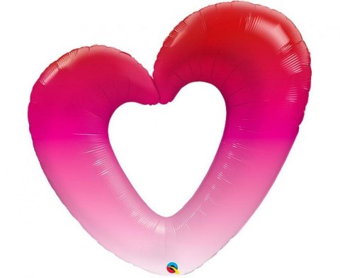 Balon foliowy 42 QL Pink Ombre Heart 16650