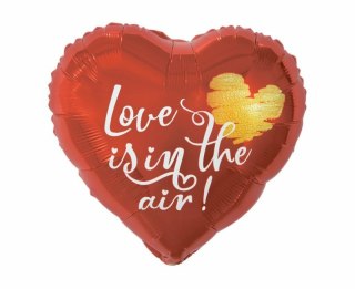 Balon foliowy samozamykający Love Is In The Air / 37 cm (18) FG-SLIA