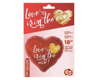 Balon foliowy samozamykający Love Is In The Air / 37 cm (18) FG-SLIA