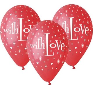 Balony Premium With Love / 30 cm (12) 5 szt. GS110/P080