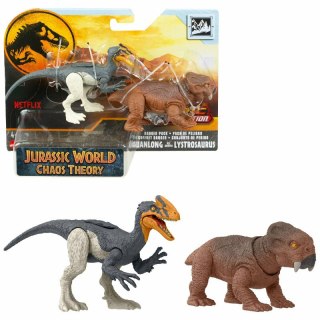 Jurassic World Niebezpieczny dinozaur Guanlong vs Lystrosaurus HTK55 HLN49 MATTEL