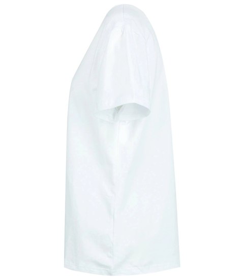 Bluzka koszulka t-shirt basic dekolt w serek ALDONA (Biały) 2XL/3XL