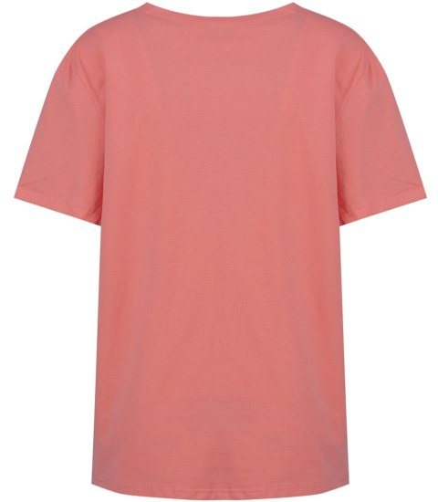 Bluzka koszulka t-shirt basic dekolt w serek ALDONA (Pomarańczowy) 2XL/3XL Bluzka koszulka t-shirt basic dekolt w serek ALDONA (Pomarańczowy) 2XL/3XL