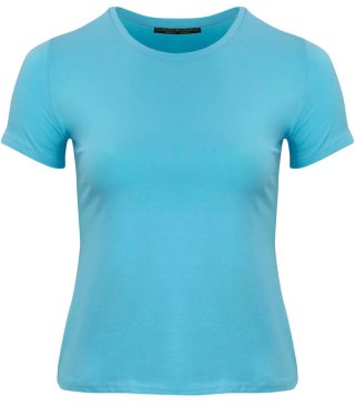 Bluzka koszulka t-shirt top bawełniana (Niebieski) 2XL/3XL