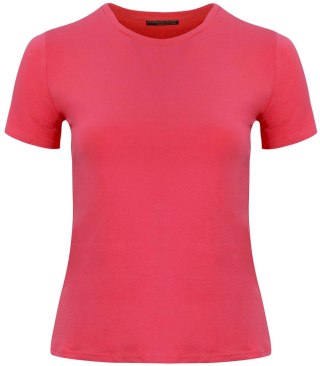 Bluzka koszulka t-shirt top bawełniana (Różowy) 2XL/3XL