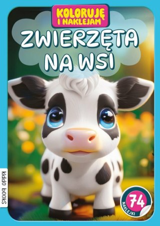 Książeczka Koloruję i naklejam Zwierzęta na wsi Books and Fun