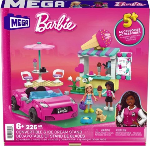 MEGA Barbie Kabriolet i stoisko z lodami HPN78 p6 MATTEL