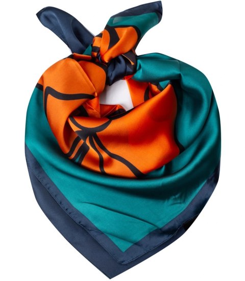 Chustka delikatna elegancka apaszka ozdobiona przepięknym wzorem (Wielokolorowy) Chustka delikatna elegancka apaszka ozdobiona przepięknym wzorem (Wielokolorowy)