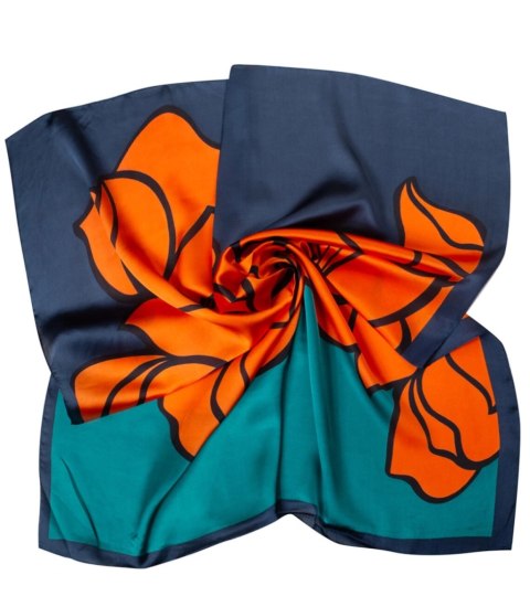 Chustka delikatna elegancka apaszka ozdobiona przepięknym wzorem (Wielokolorowy) Chustka delikatna elegancka apaszka ozdobiona przepięknym wzorem (Wielokolorowy)