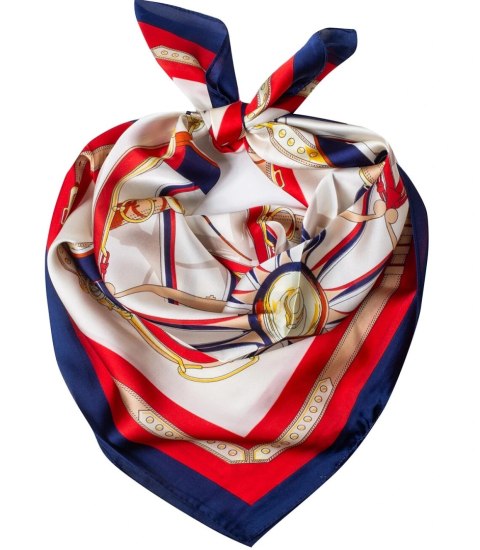 Chustka delikatna elegancka apaszka ozdobiona przepięknym wzorem (Wielokolorowy)