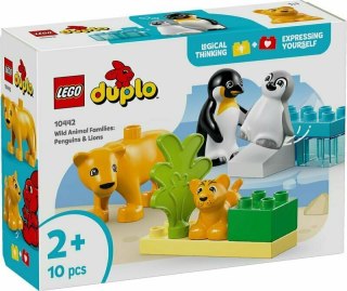 LEGO 10442 DUPLO TOWN Rodziny dzikich zwierząt: pingwiny i lwy 4p