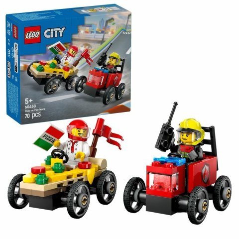 LEGO 60458 CITY Zestaw wyścigówek: pizza kontra wóz strażacki p4