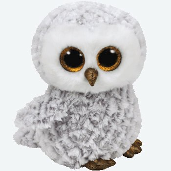 Maskotka pluszak TY Beanie Boos OWLETTE biała sowa ze złotym brokatem 15cm 37201