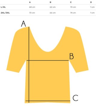 Bluzka koszulka t-shirt z okrągłym dekoltem oversize Emma (Biały) 2XL/3XL