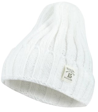 Ciepła czapka unisex Uniwersalna Beanie Jednokolorowa (Biały)