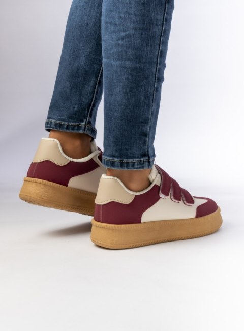 Damskie Sneakersy - Bordowe AURORA WINE - 38 Damskie Sneakersy - Bordowe AURORA WINE - 38