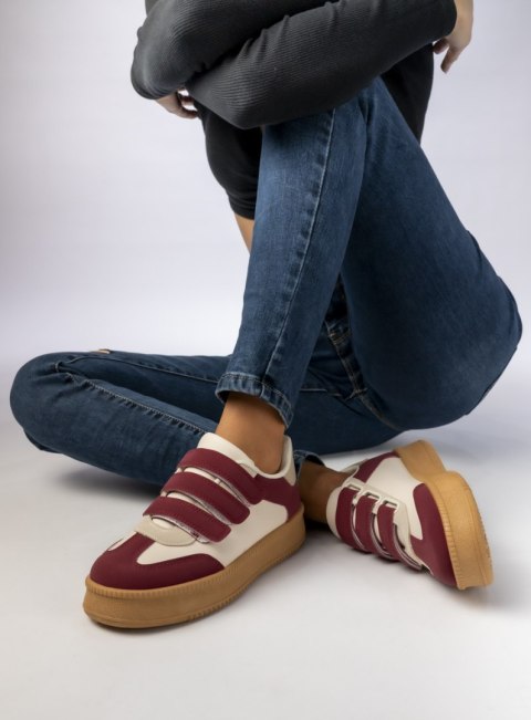 Damskie Sneakersy - Bordowe AURORA WINE - 38 Damskie Sneakersy - Bordowe AURORA WINE - 38