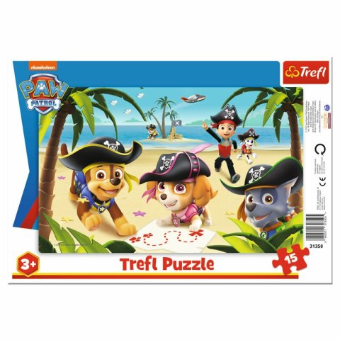 Puzzle 15el ramkowe Przyjaciele z Psiego Patrolu. Paw Patrol 31350 Trefl p20