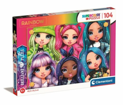 Clementoni Puzzle 104el brilliant Rainbow High 20343