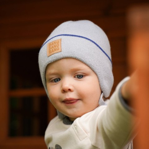 Czapka jesienna, wiosenna dla chłopca, pomarańczowa, wiązana Ethan Czapka jesienna, wiosenna dla chłopca, pomarańczowa, wiązana Ethan