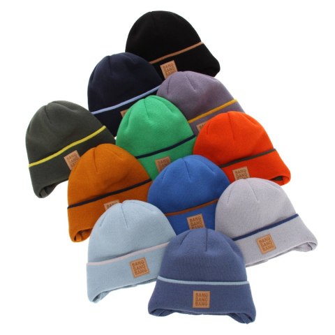 Czapka jesienna, wiosenna dla chłopca, pomarańczowa, wiązana Ethan Czapka jesienna, wiosenna dla chłopca, pomarańczowa, wiązana Ethan