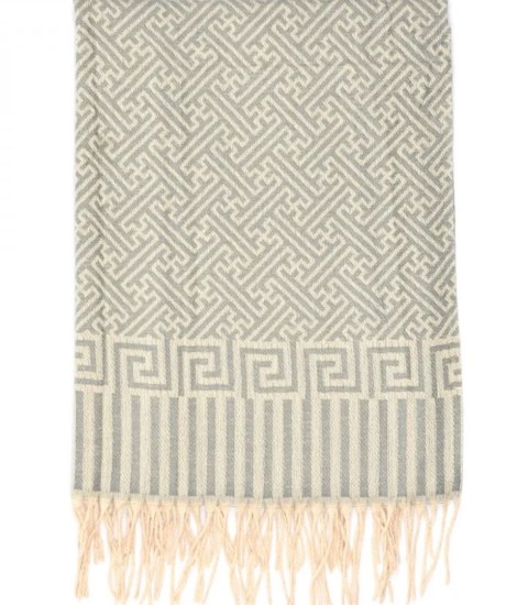 Ciepły szal szalik aztecki wzór elegancki stylowy 190x65 cm (Szary || Wielokolorowy) Ciepły szal szalik aztecki wzór elegancki stylowy 190x65 cm (Szary || Wielokolorowy)
