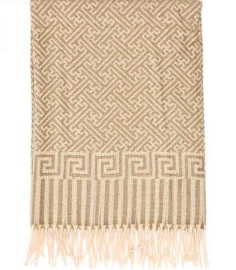 Ciepły szal szalik aztecki wzór elegancki stylowy 190x65 cm (Wielokolorowy || Beżowy) Ciepły szal szalik aztecki wzór elegancki stylowy 190x65 cm (Wielokolorowy || Beżowy)