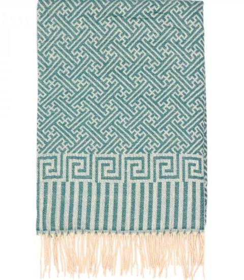 Ciepły szal szalik aztecki wzór elegancki stylowy 190x65 cm (Zielony || Wielokolorowy) Ciepły szal szalik aztecki wzór elegancki stylowy 190x65 cm (Zielony || Wielokolorowy)
