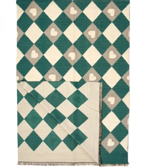 Ciepły szal szalik mix wzorów serca elegancki 180 x 70 cm (Zielony || Wielokolorowy) Ciepły szal szalik mix wzorów serca elegancki 180 x 70 cm (Zielony || Wielokolorowy)