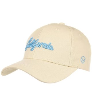 Czapka z daszkiem bawełniana regulowana unisex haft CALIFORNIA (Beżowy)