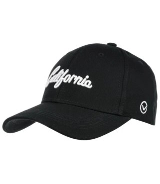 Czapka z daszkiem bawełniana regulowana unisex haft CALIFORNIA (Czarny)