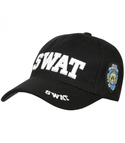 Czapka z daszkiem męska bawełniana regulowana haft SWAT (Czarny) Czapka z daszkiem męska bawełniana regulowana haft SWAT (Czarny)