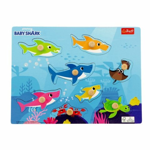 Puzzle medium Baby Shark Zabawka drewniana 61627 Trefl