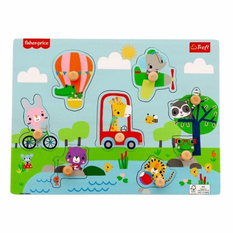 Puzzle medium Fisher Price Zabawka drewniana 61628 Trefl